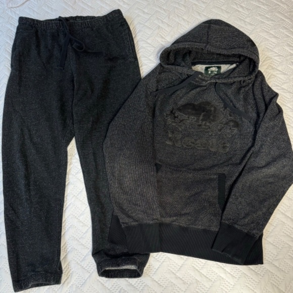 Roots Kanga Salt Pepper Hoodie Sweatpants Track Suit 2 Piece Set Mens Small - Picture 11 of 11